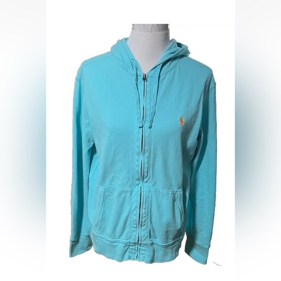 Polo By Ralph Lauren Lightweight Jacket, Light Blue, 100% Cotton, Women’s Size L - Picture 1 of 6